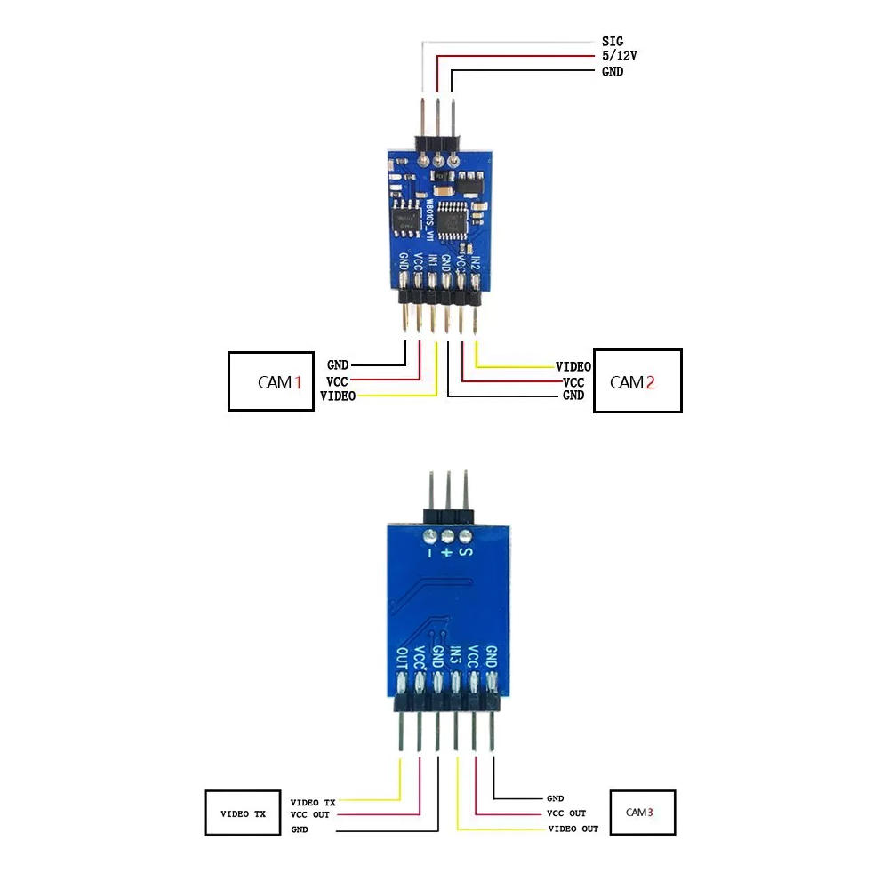5.8G 3 Channel Video Switcher  - Fpv Drone Camera 评论和价格