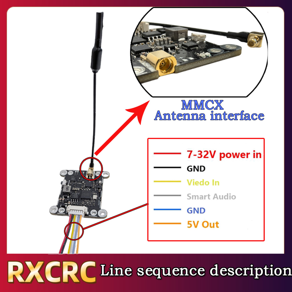 RXCRC 5.8G Module 48CH 1.6W VT - Fpv Drone Transmitter 评论和价格