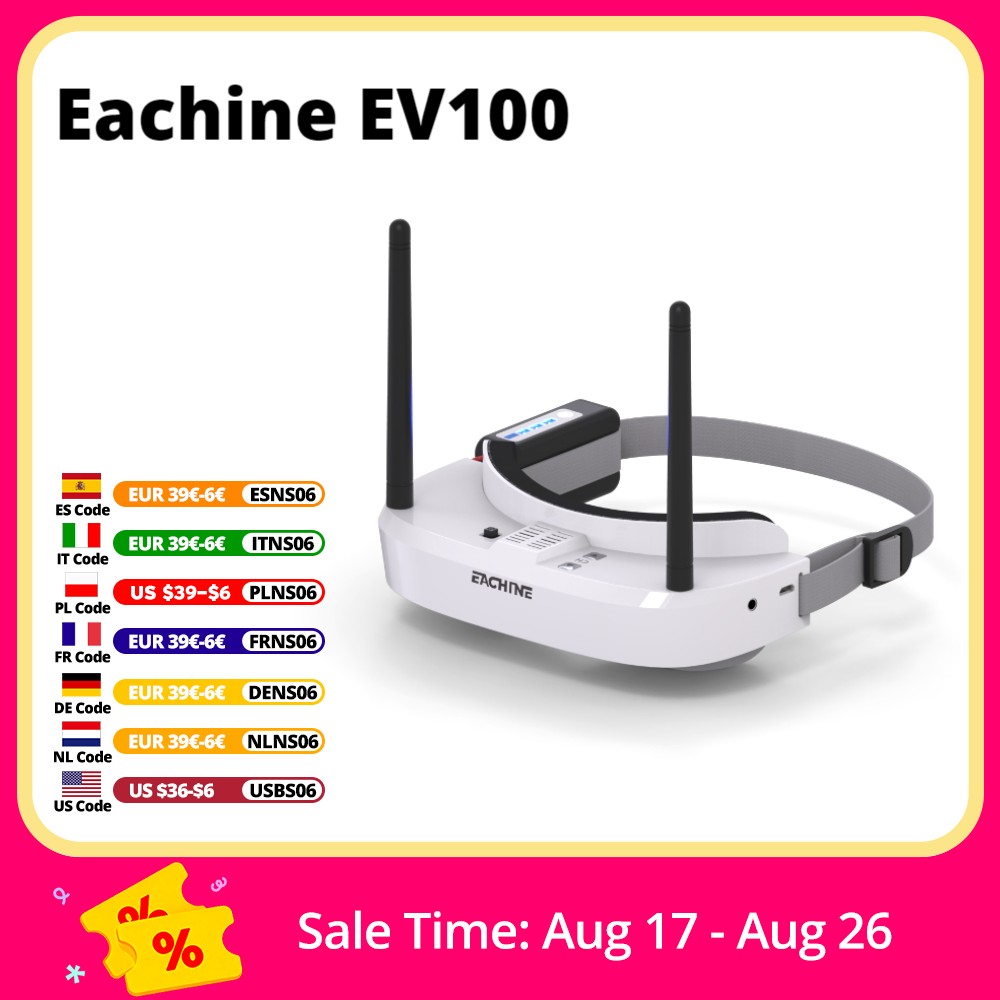 Eachine EV100 720*540 5.8G 72C - Fpv Drone Goggles 评论和价格